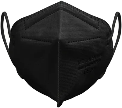MOONLEX FFP2 respirator in black, front view