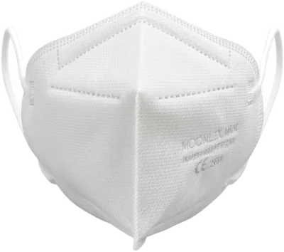 MOONLEX FFP2 respirator in white, front view