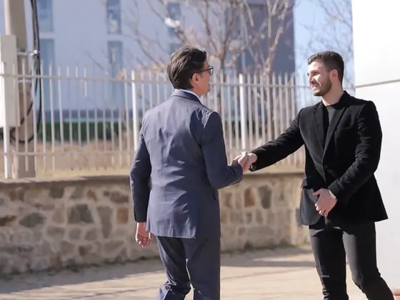 President Pendarovski meeting the MOONLEX team
